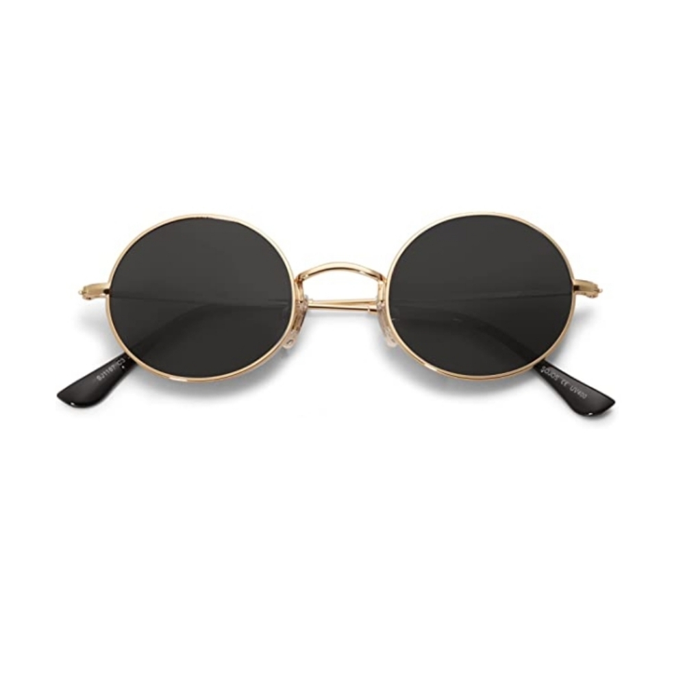 Lennon Round Polarized Sunglasses for Men Women 70s Circle Hippie Costume - Picture 6 of 7